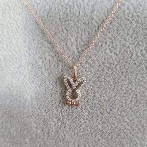 14K Rose Gold Bunny Charm Necklace